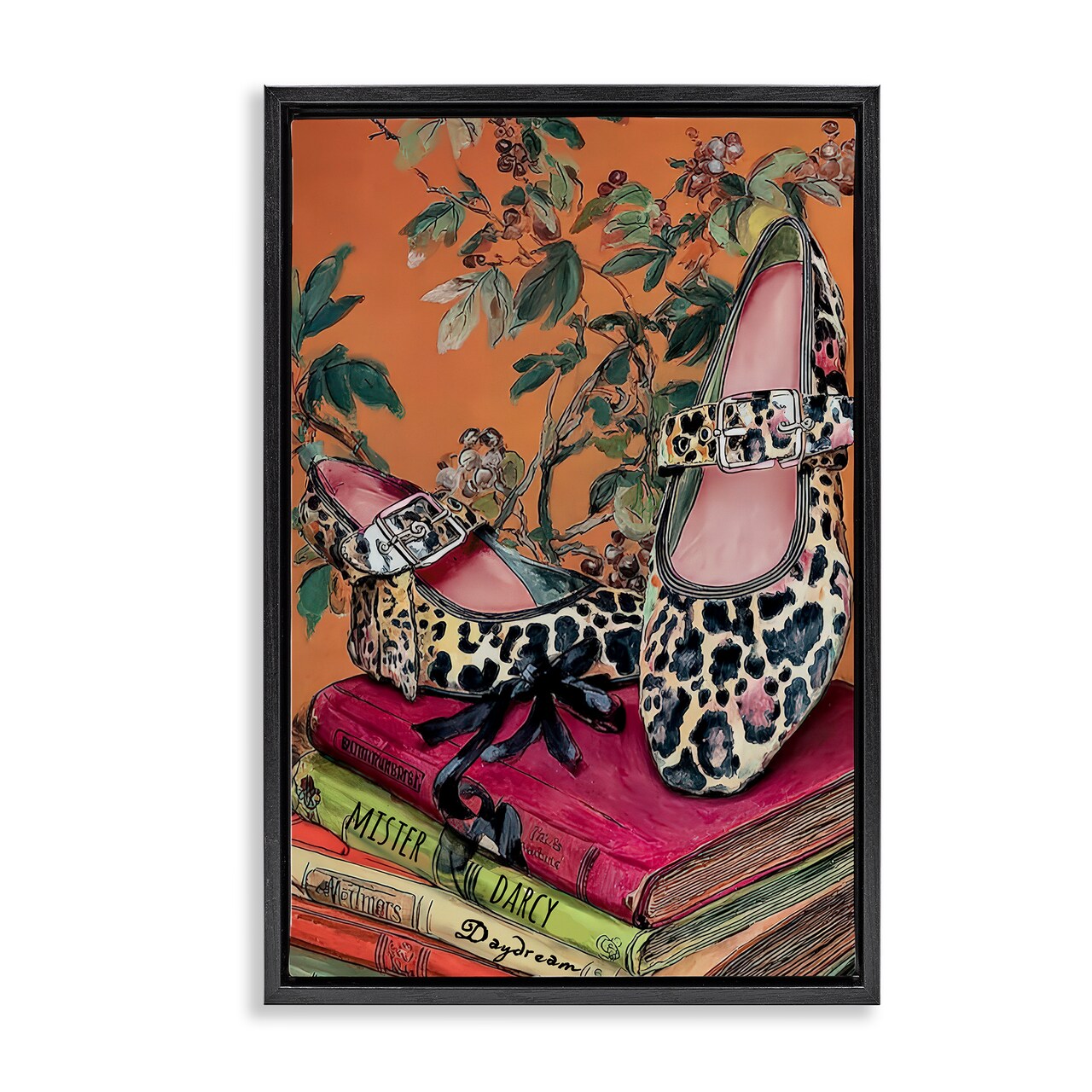 Stupell Industries On My Feet Shoes & Books Floating Frame, design by Annabelle Hall
